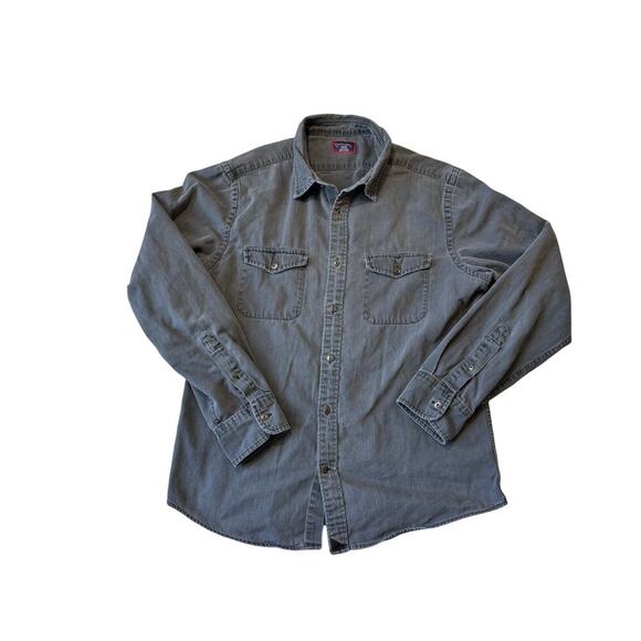 UNTUCKIt Long Sleeve shirt, size Large, slim fit; Washed Black/Dark Gray - Picture 1 of 9